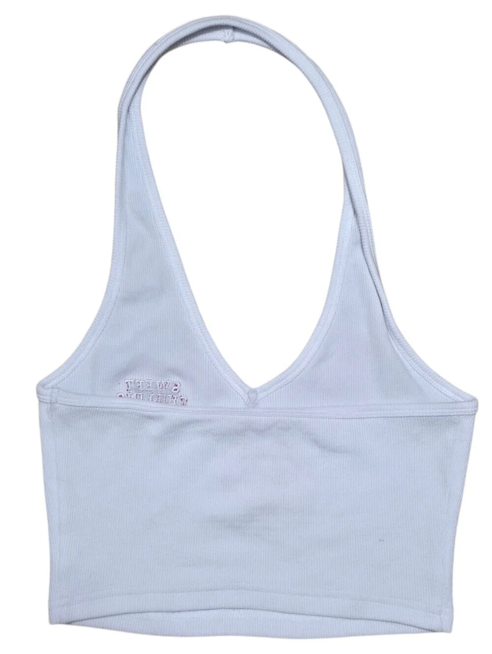 Sweet Chilling cotton ribbed halter neck top - Picture 5 of 5